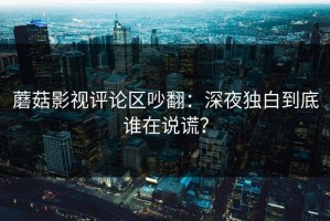 蘑菇影视评论区吵翻：深夜独白到底谁在说谎？