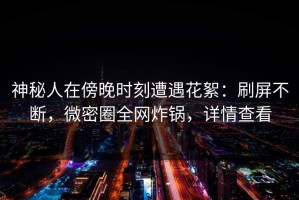 神秘人在傍晚时刻遭遇花絮：刷屏不断，微密圈全网炸锅，详情查看